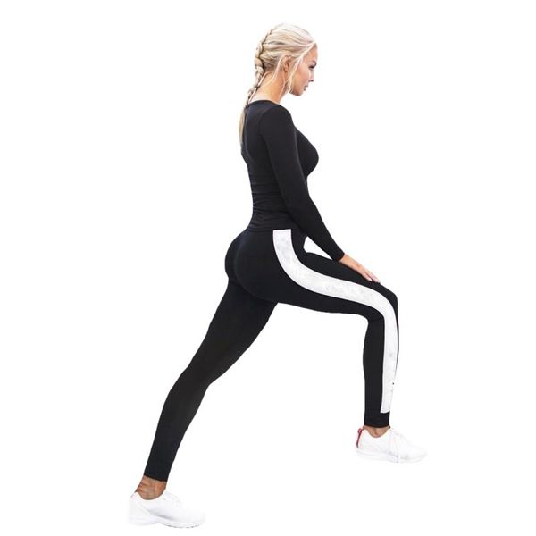 new women yoga leggings solid stitch high waist sweatpants push up elastic legging tight sports running pant, White;red
new women yoga leggings solid stitch high waist sweatpants push up elastic legging tight sports running pant, White;red