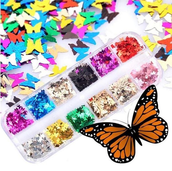 mirror sparkly butterfly nail sequins paillette mixed colors nail holographic glitter 3d flakes slices art accessories 12 box, Black
mirror sparkly butterfly nail sequins paillette mixed colors nail holographic glitter 3d flakes slices art accessories 12 box, Black