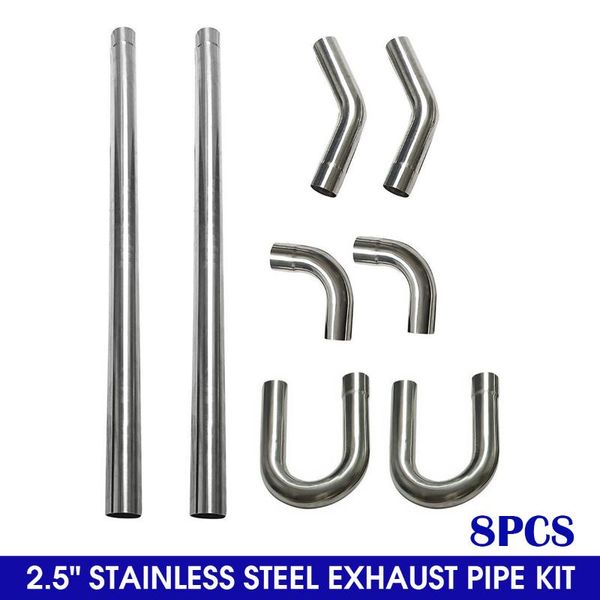 8pcs 2.5" custom stainless steel t-304 mandrel exhaust pipes fittings straight bend kit
8pcs 2.5" custom stainless steel t-304 mandrel exhaust pipes fittings straight bend kit