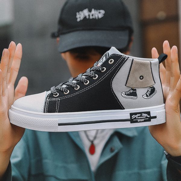 new all-match four seasons explosive high-canvas shoes lovers shoes elementary and middle school men and women, Black
new all-match four seasons explosive high-canvas shoes lovers shoes elementary and middle school men and women, Black