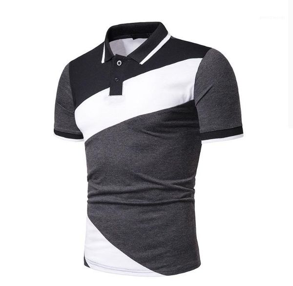 lapel neck short sleeve summer tees fashion contrast color mens casual summer polos mens designer polos, White;black
lapel neck short sleeve summer tees fashion contrast color mens casual summer polos mens designer polos, White;black