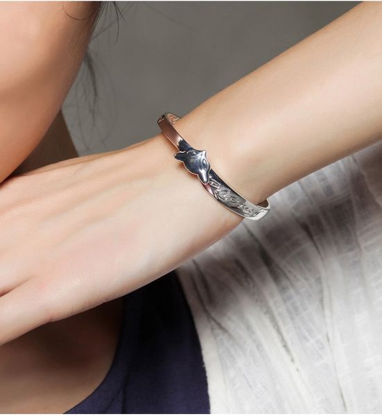 sterling silver bracelet 999 fine silver fox female fashion charm bracelet ali sent his girlfriend a gift valentine's day gift, Black
sterling silver bracelet 999 fine silver fox female fashion charm bracelet ali sent his girlfriend a gift valentine's day gift, Black