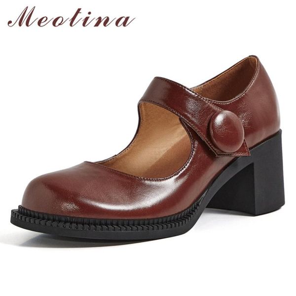 meotina натуральная кожа высокий каблук мэри janes обувь женщины насосы круглый toe толстые каблуки пряжки обувь леди осень бежевый размер 4, Black
meotina натуральная кожа высокий каблук мэри janes обувь женщины насосы круглый toe толстые каблуки пряжки обувь леди осень бежевый размер 4, Black