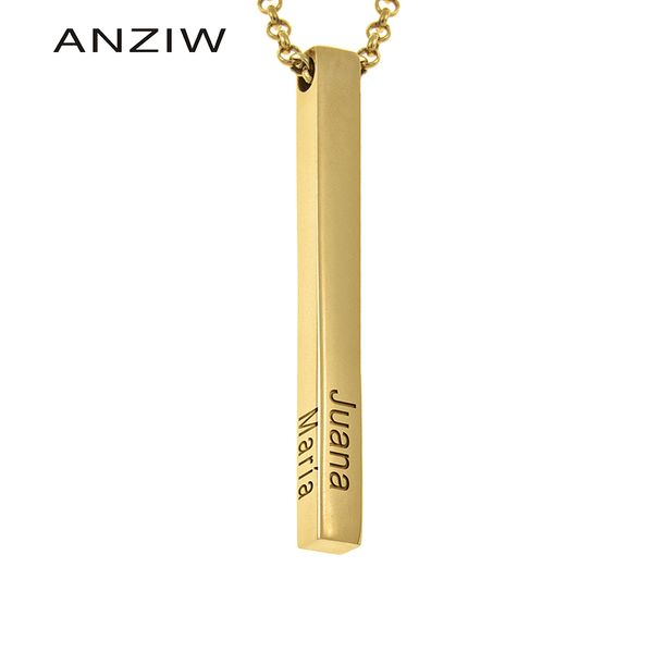 four names 3d bar necklace custom name necklace personalized jewelry lady handmade nameplate pendant jewelry, Silver
four names 3d bar necklace custom name necklace personalized jewelry lady handmade nameplate pendant jewelry, Silver