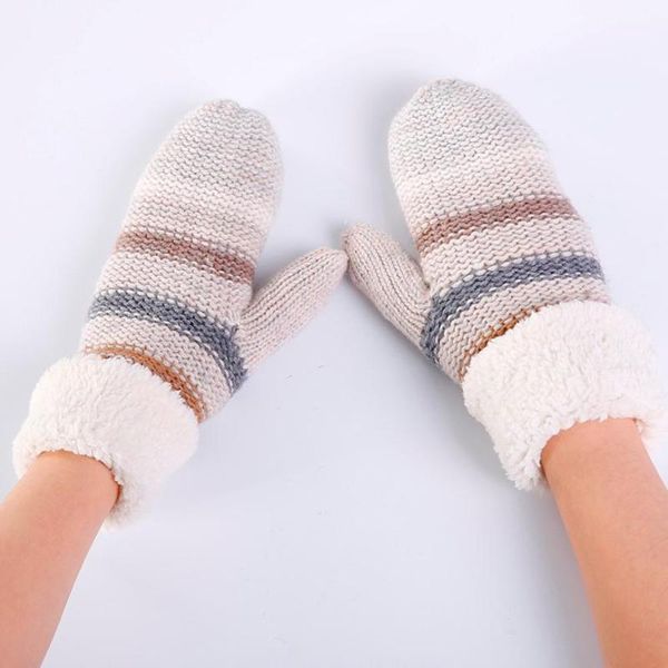 five fingers gloves women warmer stripe cashmere thicken knitted finger thermal skiing mitten mittens, Blue;gray
five fingers gloves women warmer stripe cashmere thicken knitted finger thermal skiing mitten mittens, Blue;gray