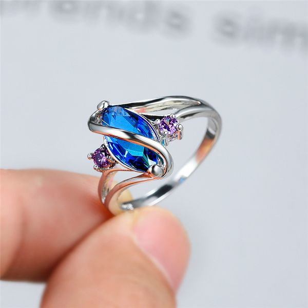 vintage female blue crystal stone ring classic silver color thin wedding rings for women charm zircon leaf engagement ring, Slivery;golden
vintage female blue crystal stone ring classic silver color thin wedding rings for women charm zircon leaf engagement ring, Slivery;golden