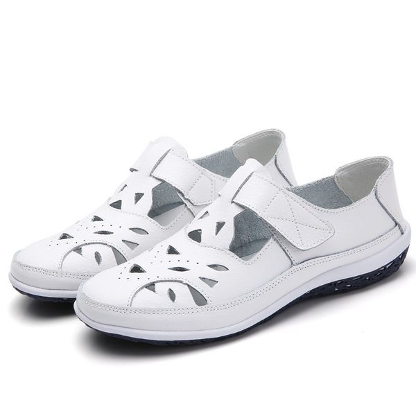 women rome sandals split leather soft bottom summer shoes woman casual flat sandals cut-out ladies sandalias plus size 35-42, Black 
women rome sandals split leather soft bottom summer shoes woman casual flat sandals cut-out ladies sandalias plus size 35-42, Black