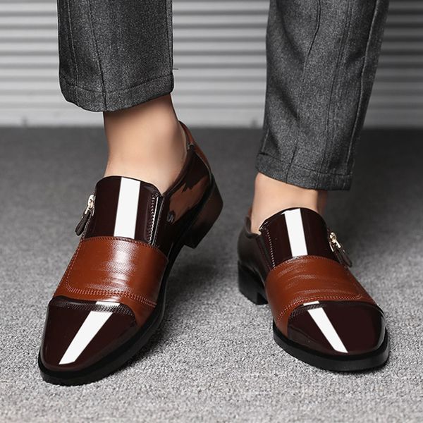 classic business mens dress shoes fashion elegant formal wedding shoes men slip on office oxford shoes for men black