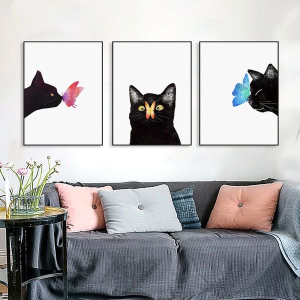 gohipang watercolor triptych modern animal cat butterfly canvas a4 art print poster nordic wall picture kids room decor painting
gohipang watercolor triptych modern animal cat butterfly canvas a4 art print poster nordic wall picture kids room decor painting