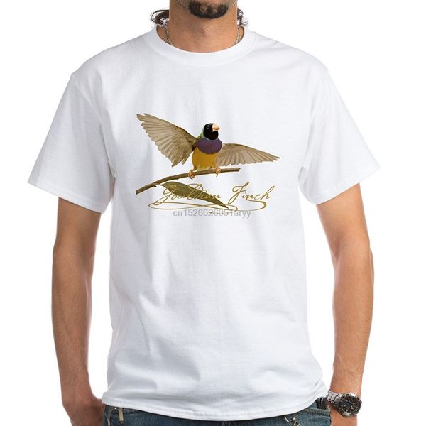 gouldian finch t-shirt - design front - 100% cotton t-shirt white