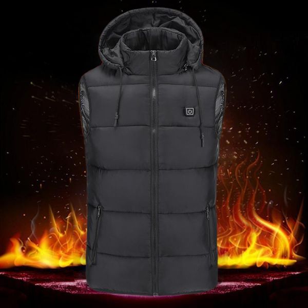 heated jackets vest down cotton outdoor coat usb electric heating hooded winter thermal warmer jackets outdoor camping hiking fi, White;black
heated jackets vest down cotton outdoor coat usb electric heating hooded winter thermal warmer jackets outdoor camping hiking fi, White;black