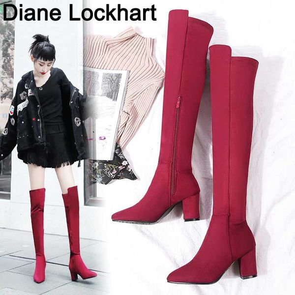 women over the knee high boots fashion flock leather pointed toe winter shoes elegant all match woman long boot bottes femme 43, Black
women over the knee high boots fashion flock leather pointed toe winter shoes elegant all match woman long boot bottes femme 43, Black