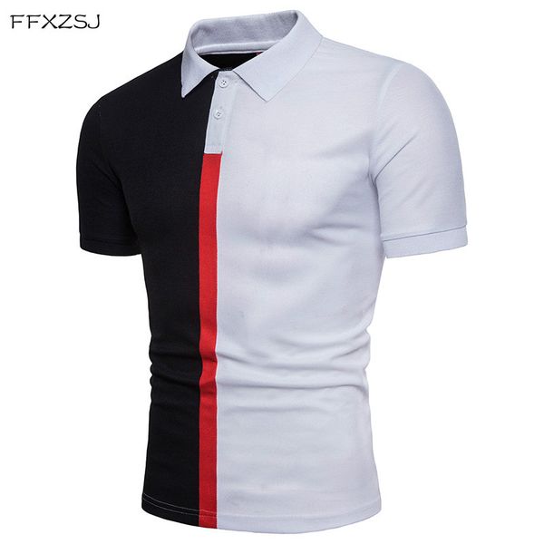 ffxzsj 2020 summer fashion men's casual simple fashion color matching men's lapel short sleeve, White;black
ffxzsj 2020 summer fashion men's casual simple fashion color matching men's lapel short sleeve, White;black
