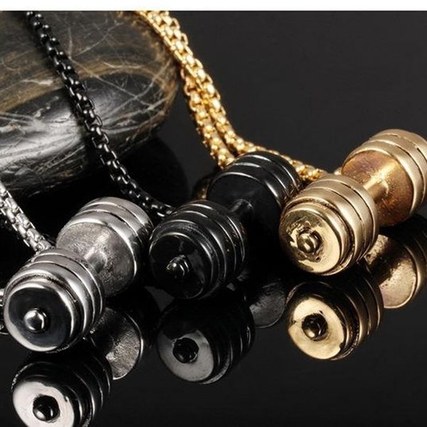 stainless steel dumbbell charm bodybuilder gym barbell fitness pendant necklace gold black silver color
stainless steel dumbbell charm bodybuilder gym barbell fitness pendant necklace gold black silver color
