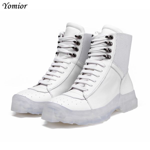 2020 new spring autumn genuine leather men white casual shoes handmade transparent bottom lace-up ankle boots male, Black
2020 new spring autumn genuine leather men white casual shoes handmade transparent bottom lace-up ankle boots male, Black