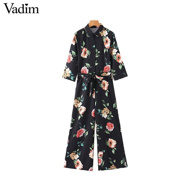 vadim women elegant floral pattern jumpsuits bow tie sashes pockets chic rompers female casual retro playsuits kb127, Black;white
vadim women elegant floral pattern jumpsuits bow tie sashes pockets chic rompers female casual retro playsuits kb127, Black;white