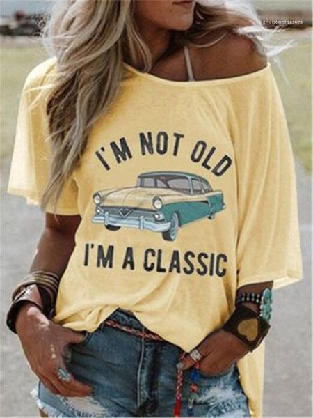 tshirt female tunic cartoon car printed strapless tshirt women casual letter print shirt cartoon print short sleeve funny cute tee, White 
tshirt female tunic cartoon car printed strapless tshirt women casual letter print shirt cartoon print short sleeve funny cute tee, White