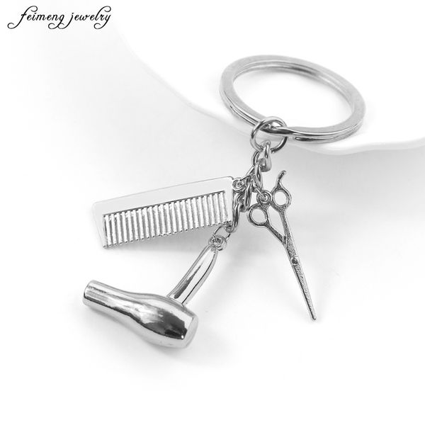 creative jewelry tools hair dryer/scissor/comb pendants keychain barber shop hair dresser present key chain ornaments 2020 new, Silver
creative jewelry tools hair dryer/scissor/comb pendants keychain barber shop hair dresser present key chain ornaments 2020 new, Silver