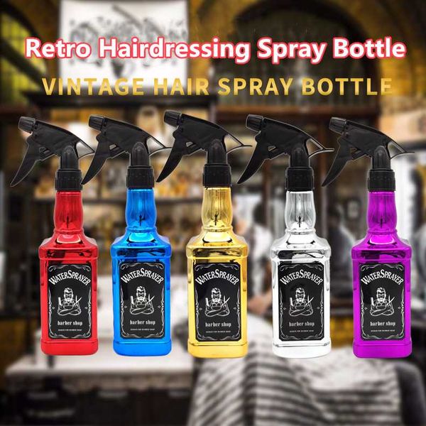 hair brushes 500ml hairdressing spray bottle salon barber tools water sprayer retro whiskey watering can mist g0706, Silver
hair brushes 500ml hairdressing spray bottle salon barber tools water sprayer retro whiskey watering can mist g0706, Silver