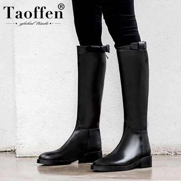 taoffen genuine leather knee high boots office ladies retro keep warm long boots zipper shoes woman size 33-40, Black
taoffen genuine leather knee high boots office ladies retro keep warm long boots zipper shoes woman size 33-40, Black