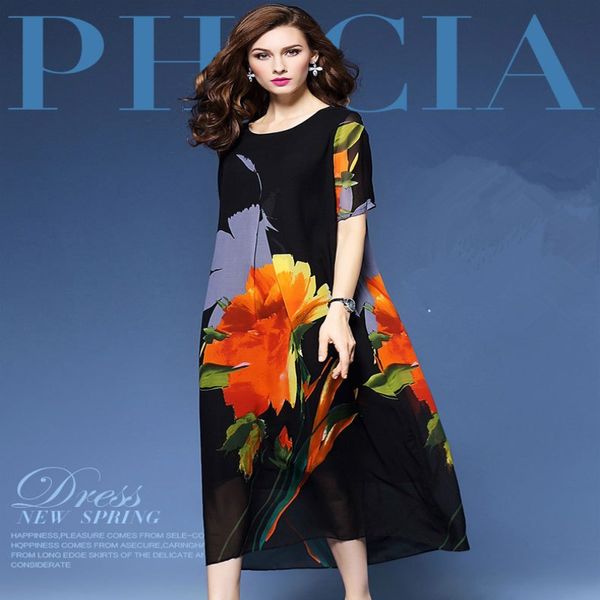 summer short sleeve loose dress causal big yards dress new arrive loose long printing georgette emulation silk -3xl, Black;gray
summer short sleeve loose dress causal big yards dress new arrive loose long printing georgette emulation silk -3xl, Black;gray