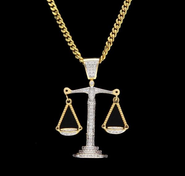Iced Out Zircon Balance Libra Scale Pendant Bling Charm White Gold Copper Material Mens Hip hop Pendant Necklace Chain
Iced Out Zircon Balance Libra Scale Pendant Bling Charm White Gold Copper Material Mens Hip hop Pendant Necklace Chain
