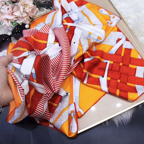 new 2020 wind horse chew ring twill silk shawl female 90 big square scarf autumn, Blue;gray
new 2020 wind horse chew ring twill silk shawl female 90 big square scarf autumn, Blue;gray