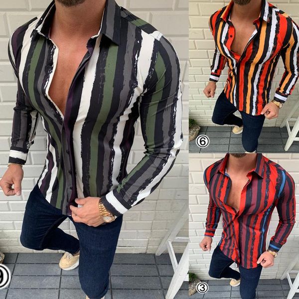 clothing 2020 mens designer shirts long sleeve 3d striped print shirt stand collar casual fashion male, White;black
clothing 2020 mens designer shirts long sleeve 3d striped print shirt stand collar casual fashion male, White;black