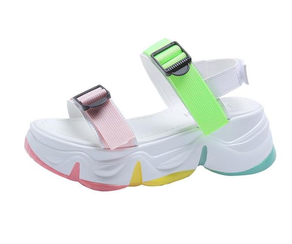 beach sandals women 2020 fashion toe-open color thick-soled student comfortable casual wedges walking woman sandals, Black
beach sandals women 2020 fashion toe-open color thick-soled student comfortable casual wedges walking woman sandals, Black