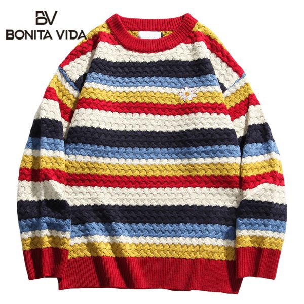 bonita vida вязаной радугу stripes вышивка цветок маргаритки свитер уличных мужчины мода повседневные топы пуловеры трикотаж, White;black
bonita vida вязаной радугу stripes вышивка цветок маргаритки свитер уличных мужчины мода повседневные топы пуловеры трикотаж, White;black