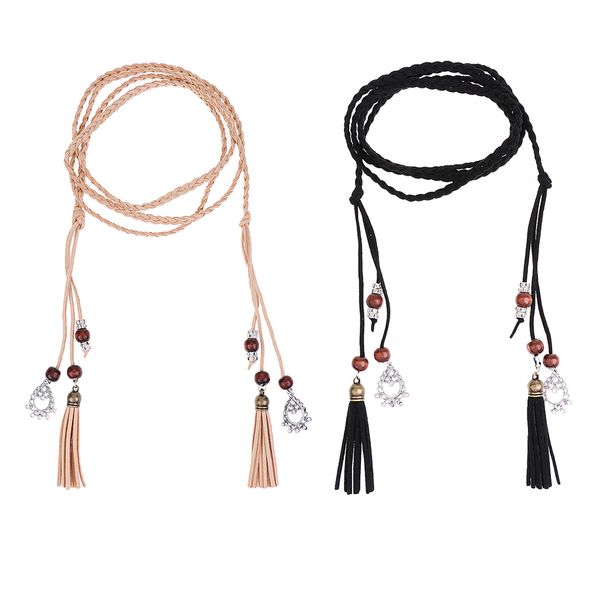 2 pcs ladies girls women skinny thin fashion waist belt waistbelt tassel, Black;green
2 pcs ladies girls women skinny thin fashion waist belt waistbelt tassel, Black;green