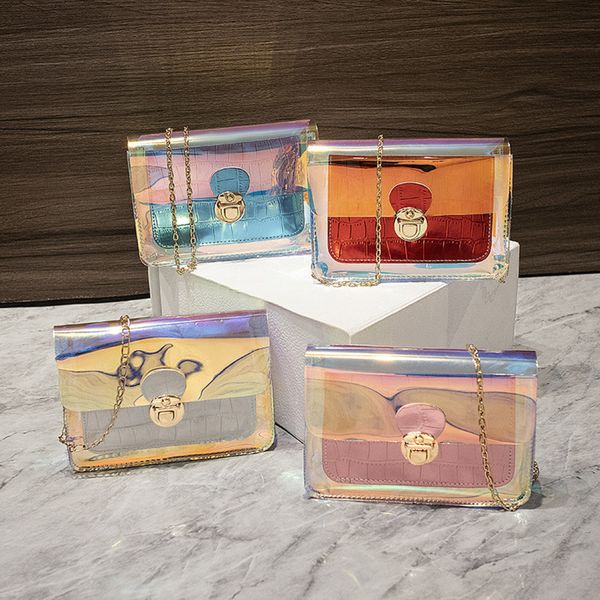 Women's bags 2020 new crocodile pattern colorful gradient small square laser single shoulder diagonal bag
Women's bags 2020 new crocodile pattern colorful gradient small square laser single shoulder diagonal bag
