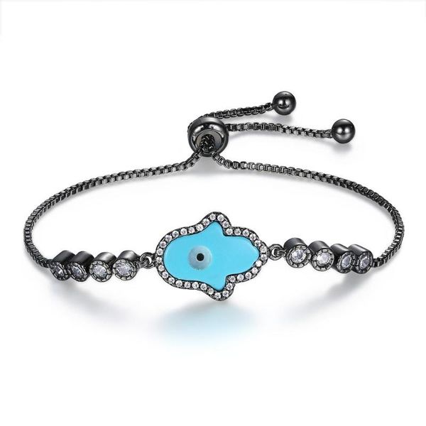 angel caller new evil eye blue cz crystal hamsa hand charm bracelet for women box chain adjustable women bracelet jewelry kbc001, Black
angel caller new evil eye blue cz crystal hamsa hand charm bracelet for women box chain adjustable women bracelet jewelry kbc001, Black