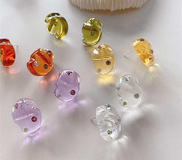retro fashion irregular earring transparent colorful resin zircon stud earrings for woman kpop aesthetic11, Golden;silver
retro fashion irregular earring transparent colorful resin zircon stud earrings for woman kpop aesthetic11, Golden;silver
