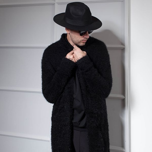 men's sweaters european and american autumn winter wild black cardigan mid-length mohair sweater hip-hop street tide clot, White;black
men's sweaters european and american autumn winter wild black cardigan mid-length mohair sweater hip-hop street tide clot, White;black