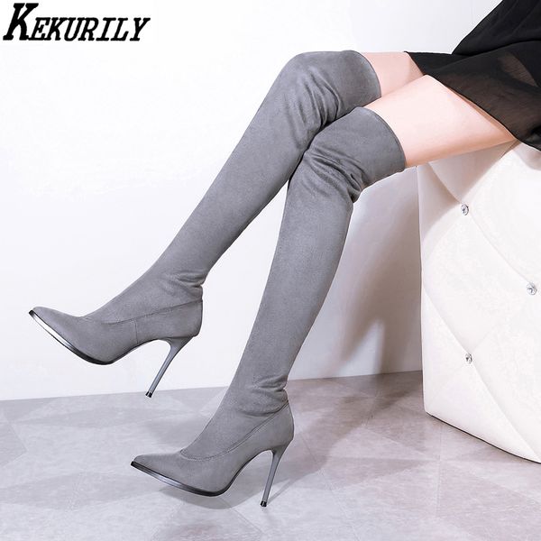 over the knee boots women fashion high heels socks boot pointed toe shoes thigh high boot autumn winter zapatos de mujer, Black
over the knee boots women fashion high heels socks boot pointed toe shoes thigh high boot autumn winter zapatos de mujer, Black