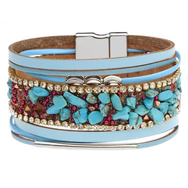 gold leather wrap bracelets for women natural stone multiple layers crystal charm bracelet & bangle party fashion jewelry, Black
gold leather wrap bracelets for women natural stone multiple layers crystal charm bracelet & bangle party fashion jewelry, Black