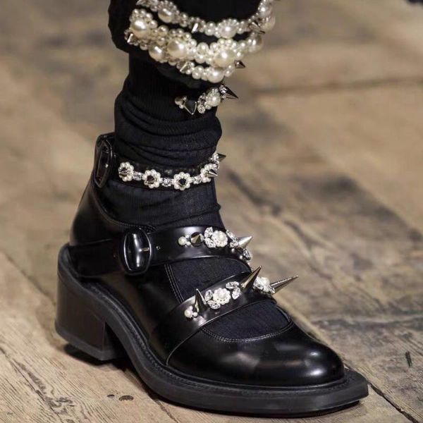 womens lolita ankle strap round toe rivet studs pearls gothic punk pumps shoes creepers belt buckle japanese harajuku plus size, Black
womens lolita ankle strap round toe rivet studs pearls gothic punk pumps shoes creepers belt buckle japanese harajuku plus size, Black