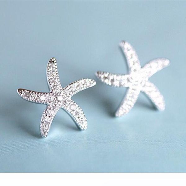 new fashion anti-allergic 925 sterling silver jewelry micro-embedded crystal starfish personality exquisite earrings se37, Golden;silver
new fashion anti-allergic 925 sterling silver jewelry micro-embedded crystal starfish personality exquisite earrings se37, Golden;silver