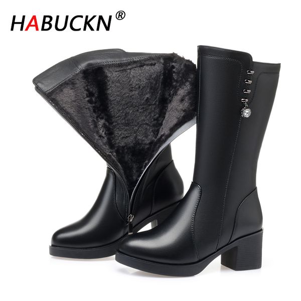 habuckn waterproof women all wool winter mid calf boots female 2020 new snow boots fashion woman motorcycle, Black
habuckn waterproof women all wool winter mid calf boots female 2020 new snow boots fashion woman motorcycle, Black