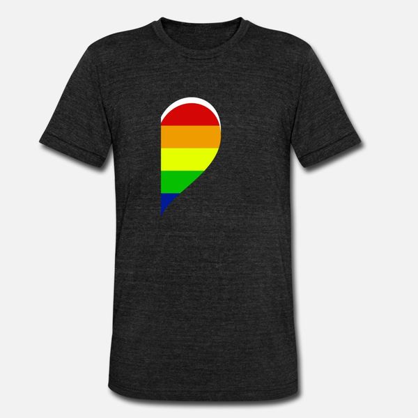 half heart lgbt design t shirt men printing cotton size s-3xl basic solid interesting authentic spring letters shirt