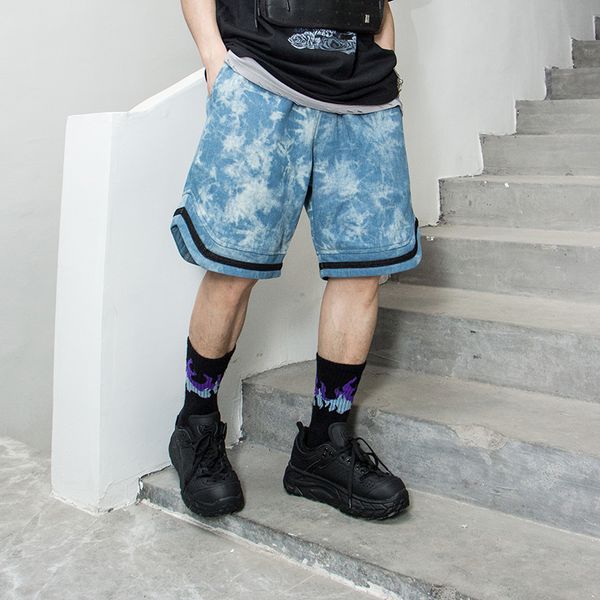 men's shorts tie dye washed drawstring streetwear jeans loose casual hip hop elastic waist cargo oversize harajuku mens, White;black
men's shorts tie dye washed drawstring streetwear jeans loose casual hip hop elastic waist cargo oversize harajuku mens, White;black