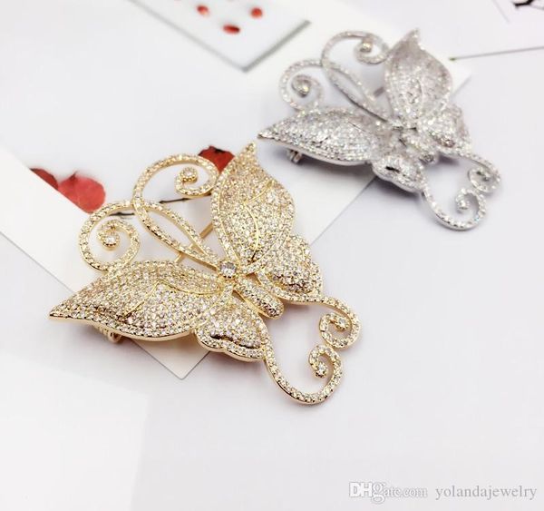 men women brooches yellow white gold plated full cz cubic paved butterfly brooches for men women for party nice gift, Gray 
men women brooches yellow white gold plated full cz cubic paved butterfly brooches for men women for party nice gift, Gray