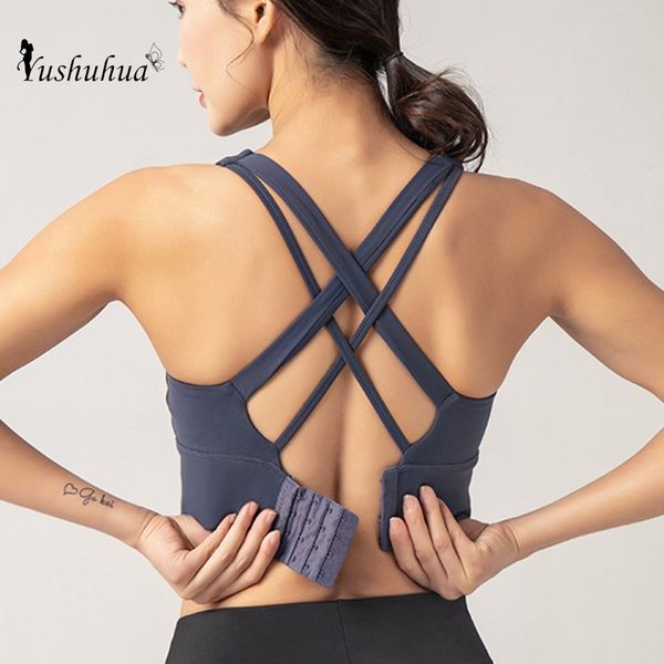 yushuhua adjustable back buckle women sports bra running yoga bra high strength shockproof gym fitness sportswear, White;black
yushuhua adjustable back buckle women sports bra running yoga bra high strength shockproof gym fitness sportswear, White;black