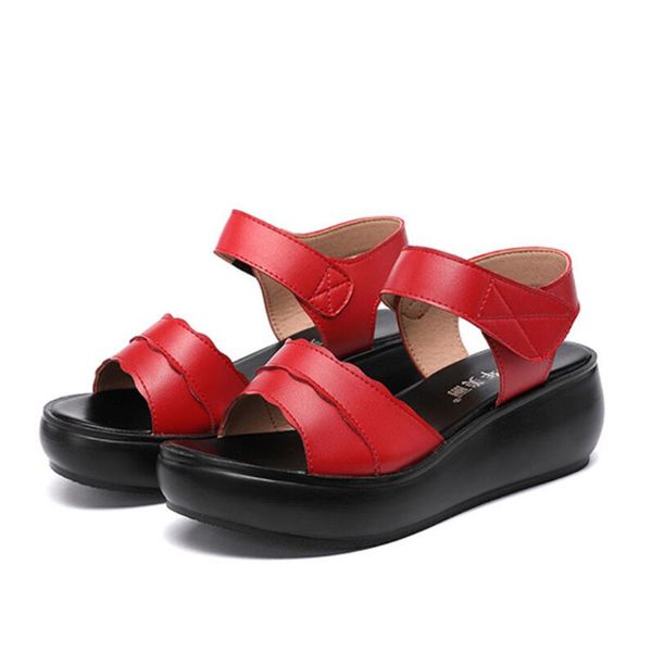 summer shoes new 2020 microfiber leather sandals women's shoes red white platform medium heels 6cm open toe office, Black
summer shoes new 2020 microfiber leather sandals women's shoes red white platform medium heels 6cm open toe office, Black