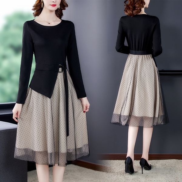 women's dress 2020 autumn new waist slimming temperament zhang xiu qun zhang xiu qun goddess fan gentle spring autumn long sleeve skirt, Black;gray
women's dress 2020 autumn new waist slimming temperament zhang xiu qun zhang xiu qun goddess fan gentle spring autumn long sleeve skirt, Black;gray