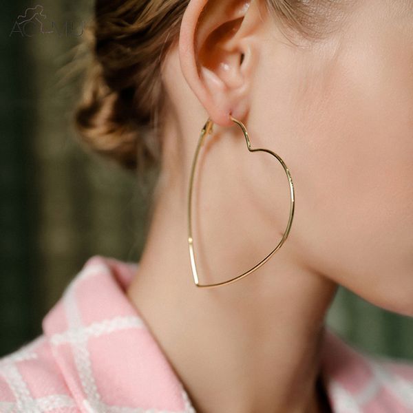 Mayforest Simple Vintage Gold Love Heart Hoop Earring for Women Stainless Steel Big Statement Earrings Summer Wedding Jewelry, Golden;silver
Mayforest Simple Vintage Gold Love Heart Hoop Earring for Women Stainless Steel Big Statement Earrings Summer Wedding Jewelry, Golden;silver