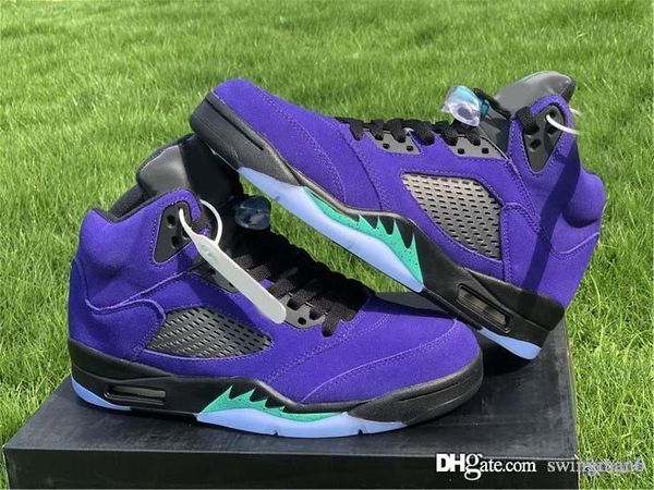new high air authentic 5 alternate grape men basketball shoes 5s grape ice black clear new emerald suede man sports sneakers 136027-500
new high air authentic 5 alternate grape men basketball shoes 5s grape ice black clear new emerald suede man sports sneakers 136027-500