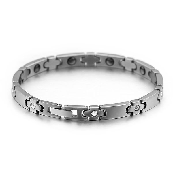 korean popular magnet bracelet titanium steel steel color cross magnet bracelet, Black
korean popular magnet bracelet titanium steel steel color cross magnet bracelet, Black
