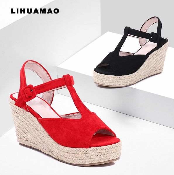 lihuamao suede wedges platform peep toe ankle strap sandals casual beach sandals high heel pumps party espadrilles wedding shoes, Black
lihuamao suede wedges platform peep toe ankle strap sandals casual beach sandals high heel pumps party espadrilles wedding shoes, Black